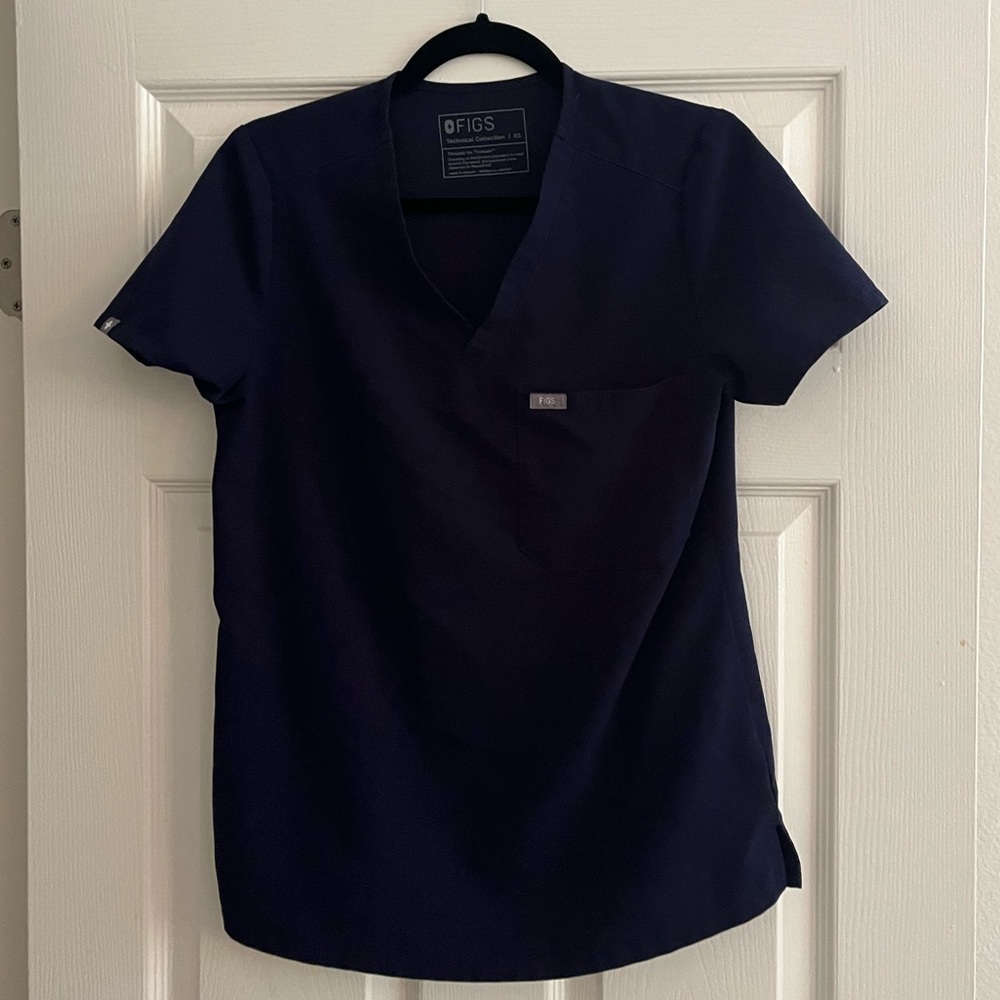 FIGS Navy Blue Scrub Top